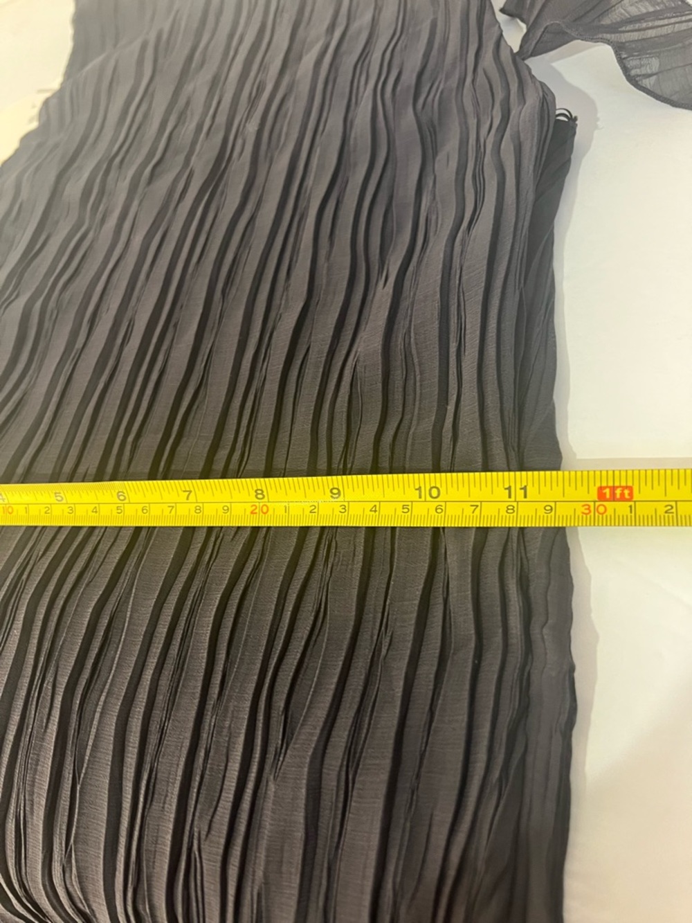 ZARA Crinkle-pleated Navy/Black Ruffle Hem Sleeveless Dress. S NWT - Picture 13 of 16